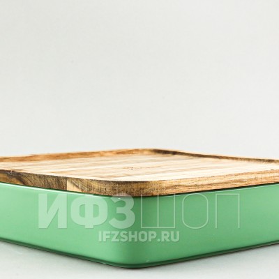 Форма для запекания квадратная рис. Травы (20 х 20 см)