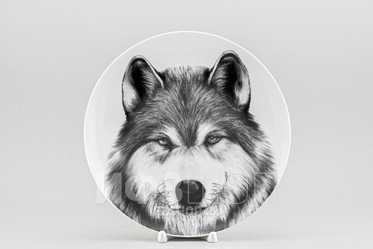 Тарелка плоская 24 см ф. Универсал рис. Волк 