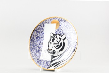 Декоративная тарелка 19.5 см рис. Тигр. В ожидании сказки