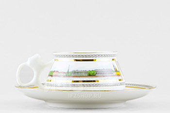 Чашка с блюдцем кофейная ф. Билибина рис. Невские берега