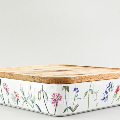 Форма для запекания квадратная рис. Травы (23 х 23 см)