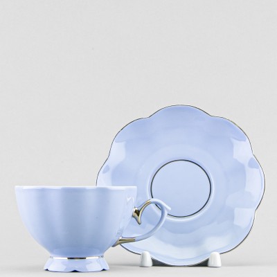 Чашка с блюдцем чайная ф. Елена рис. Классик Голубая