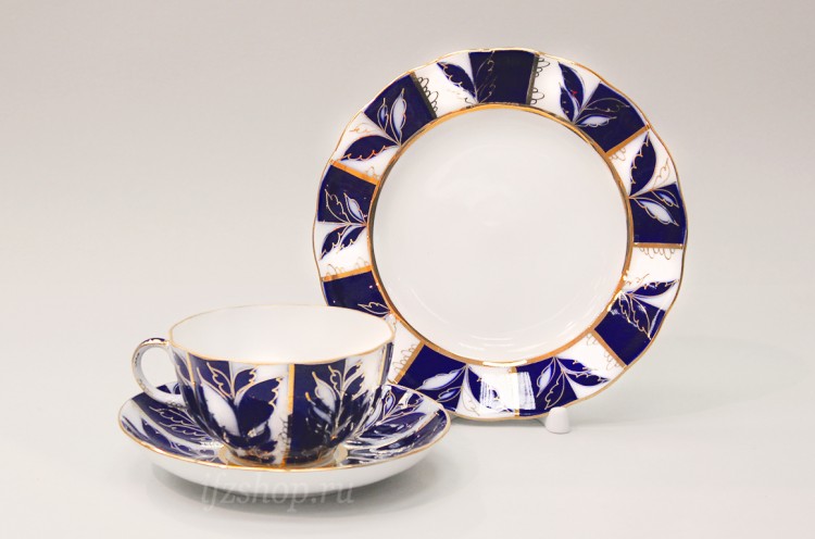 Комплект чайный ф. Тюльпан рис. Зимний вечер в Москве