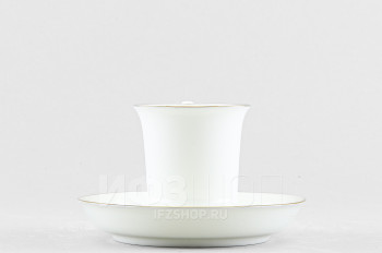 Чашка с блюдцем кофейная ф. Вертикаль рис. Золотая отводка