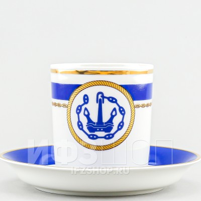 Чашка с блюдцем чайная ф. Гербовая рис. Кают-компания №1