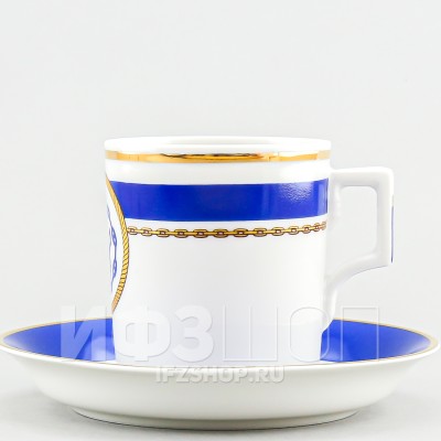 Чашка с блюдцем чайная ф. Гербовая рис. Кают-компания №1