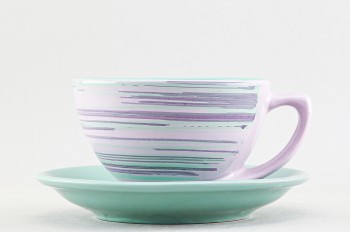 Чашка с блюдцем чайная ф. Элегант рис. Лаванда