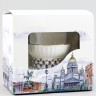 Чашка с блюдцем чайная ф. Волна рис. Кобальтовая сетка в подарочной упаковке (Петербург)