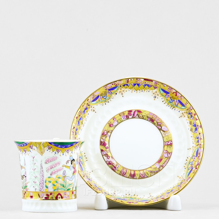 Чашка с блюдцем кофейная ф. Вертикаль рис. Русский балет в Москве