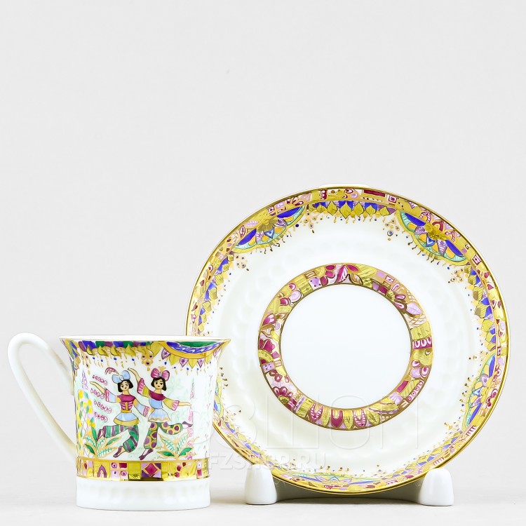 Чашка с блюдцем кофейная ф. Вертикаль рис. Русский балет в Москве