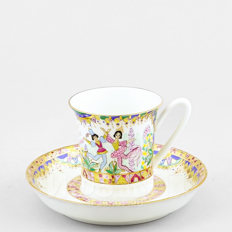 Чашка с блюдцем кофейная ф. Вертикаль рис. Русский балет в Москве