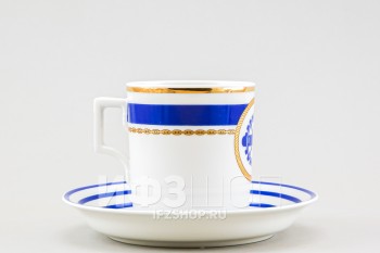 Чашка с блюдцем чайная ф. Гербовая рис. Кают-компания №2