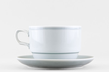 Чашка с блюдцем чайная ф. Браво рис. Акварель (светло-серый)