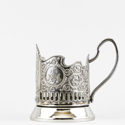 Подстаканник никелированный с чернью, Петр I