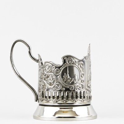 Подстаканник никелированный с чернью, Петр I