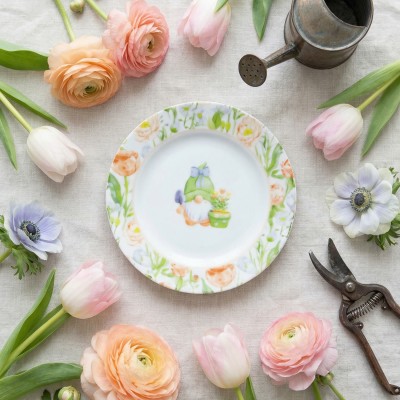 Тарелка плоская 17.5 см ф. Идиллия рис. Цветочный дворик