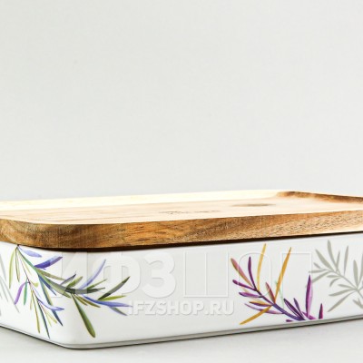 Форма для запекания прямоугольная рис. Розмарин (20 х 14 см)