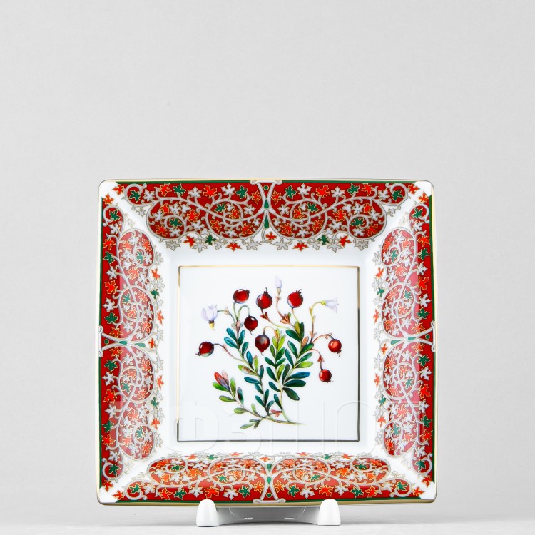 Подставка для мелочей 16.5х16.5 см рис. Клюква заповедная в Москве