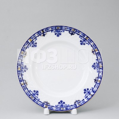 Тарелка плоская 18 см ф. Витая рис. Кобальтовый фриз