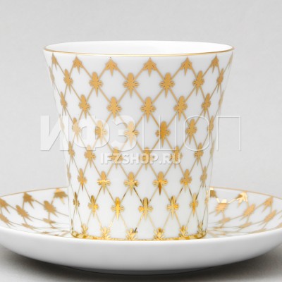 Бокал с блюдцем ф. Ленинградский-2 рис. Сетка-Джаз