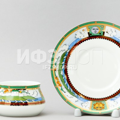Чашка с блюдцем кофейная ф. Билибина рис. Остров Буян
