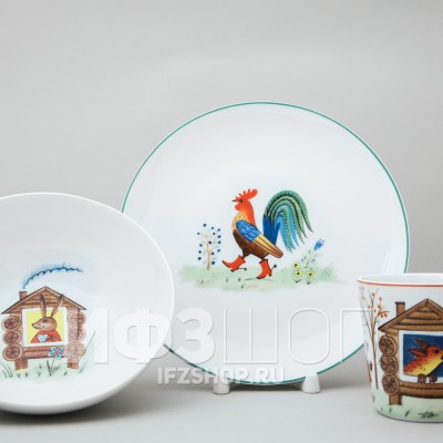 Детский набор рис. Сказка Петух, заяц и лиса, 3 предмета