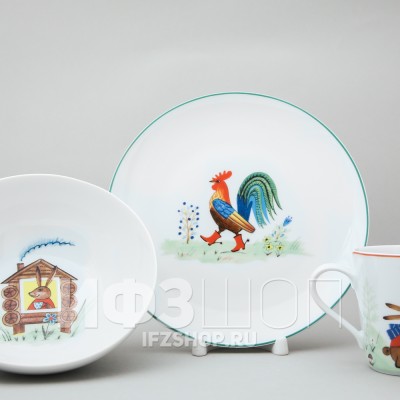 Детский набор рис. Сказка Петух, заяц и лиса, 3 предмета