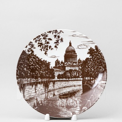 Декоративная тарелка 19.5 см рис. Мойка