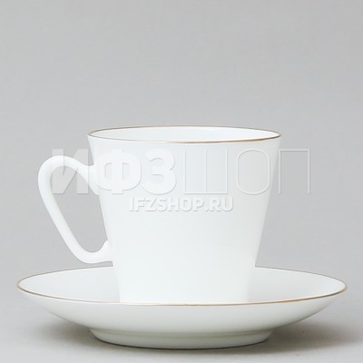 Чашка с блюдцем кофейная ф. Черный кофе рис. Сердечки №2 (Любимому)