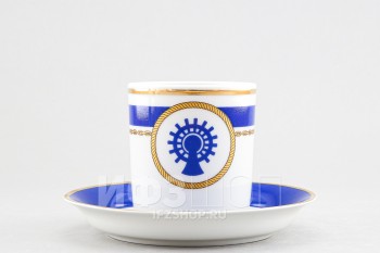 Чашка с блюдцем чайная ф. Гербовая рис. Кают-компания №5
