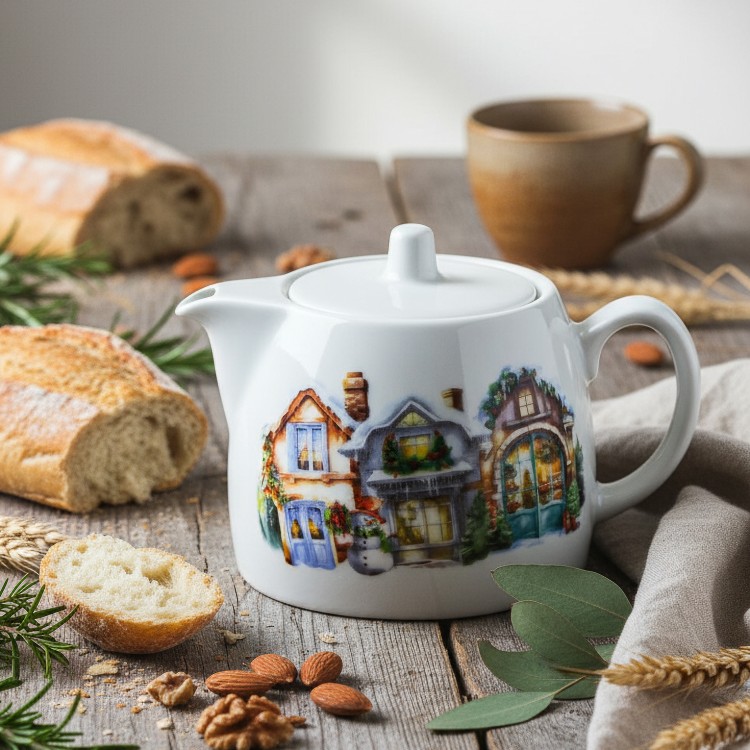 Чайник заварочный ф. Тренд рис. Первый снег в Пензе