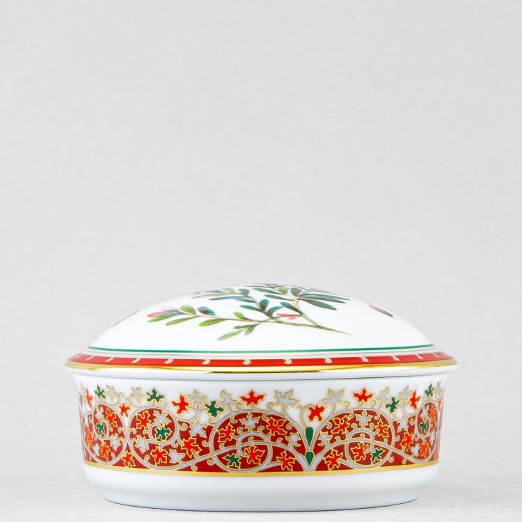 Туалетная коробочка ф. Круглая рис. Клюква заповедная в Москве