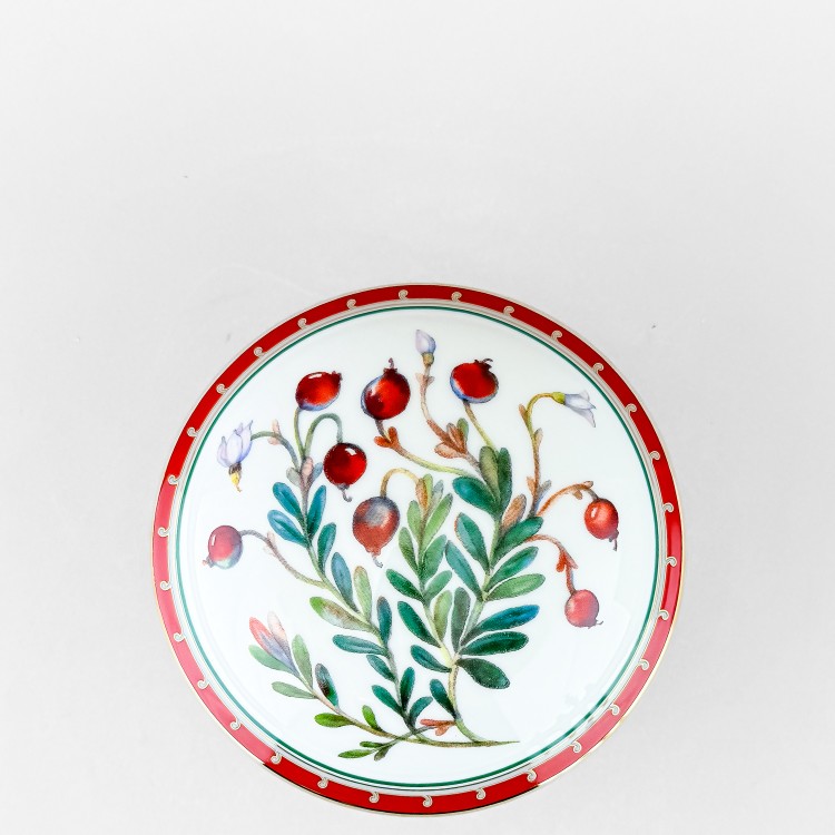 Туалетная коробочка ф. Круглая рис. Клюква заповедная в Москве