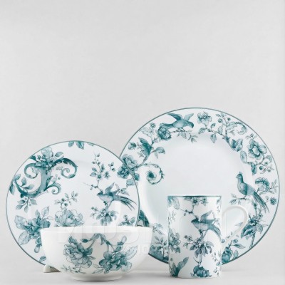 Сервиз столовый рис. Monplaisir Green / Монплезир зеленый, 4 персоны 16 предметов