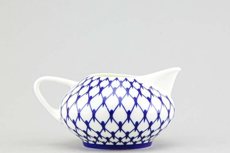 Сливочник ф. Купольная рис. Кобальтовая сетка (без золота) 