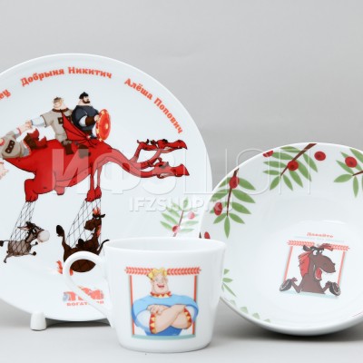 Детский набор рис. Три богатыря. Для мальчика, 3 предмета