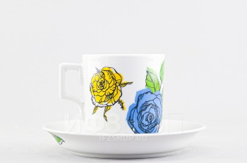 Чашка с блюдцем чайная ф. Гербовая рис. Галерея роз