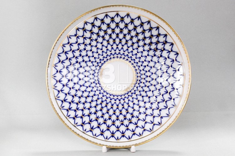Блюдо для торта рис. Кобальтовая сетка в Москве