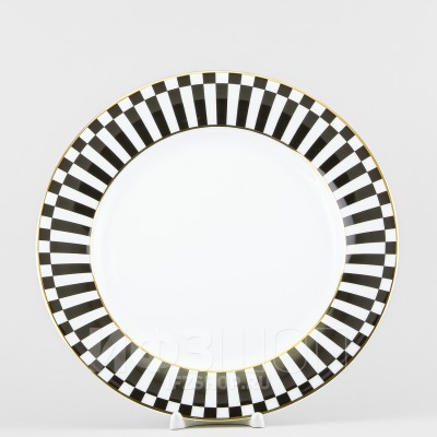 Тарелка плоская 27 см ф. Стандартная-2 рис. Да и нет (черный)