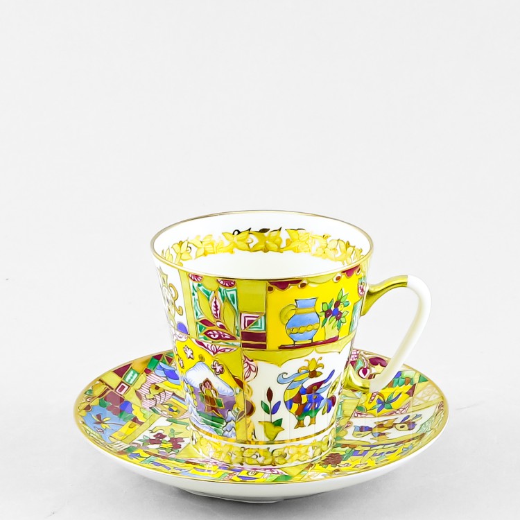 Чашка с блюдцем кофейная ф. Черный кофе рис. Сказка в Москве