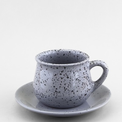 Чашка с блюдцем чайная ф. Лунго рис. Туман