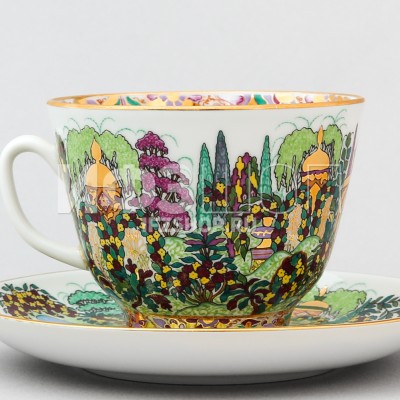Чашка с блюдцем чайная ф. Подарочная рис. Весенний парк