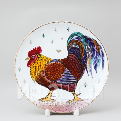 Декоративная тарелка 19.5 см рис. Пестрый