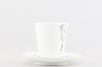 Чашка с блюдцем кофейная ф. Майская рис. Автопортрет Юрия Никулина