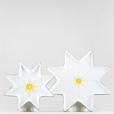 Комплект из двух тарелок ф. Звезда рис. Азур золотой