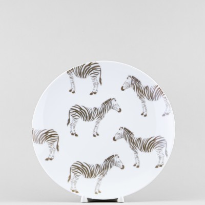 Тарелка плоская 24 см ф. Универсал рис. Сафари. Зебра