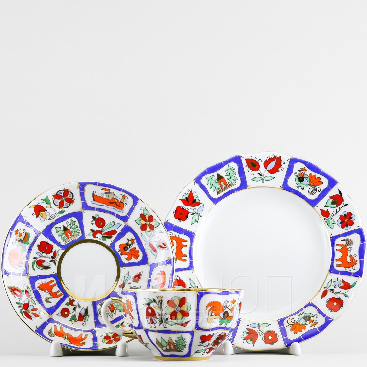 Комплект чайный ф. Тюльпан рис. Русский лубок в Москве