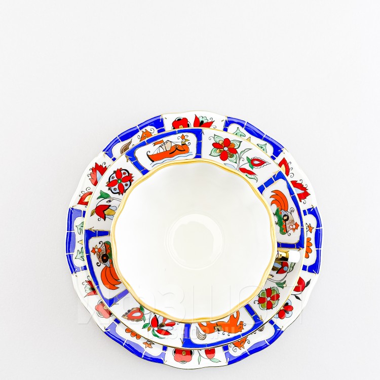 Комплект чайный ф. Тюльпан рис. Русский лубок в Москве