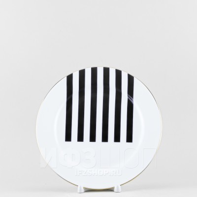 Тарелка плоская 20 см ф. Стандартная-2 рис. Да и нет (черный)