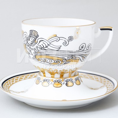 Чашка с блюдцем чайная ф. Анданте рис. Русский модерн